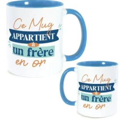 Mug bleu - Frère en or