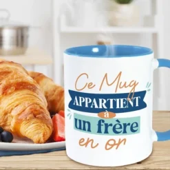 Mug bleu - Frère en or