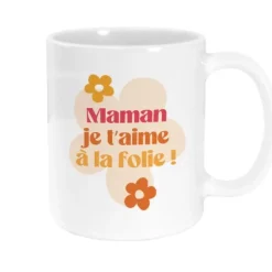 Mug "Maman je t'aime à la folie" - Collection Maman d'Amour