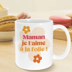 Mug "Maman je t'aime à la folie" - Collection Maman d'Amour