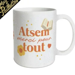 Mug à paillettes - Collection Merci pour cette année - Modèle au choix