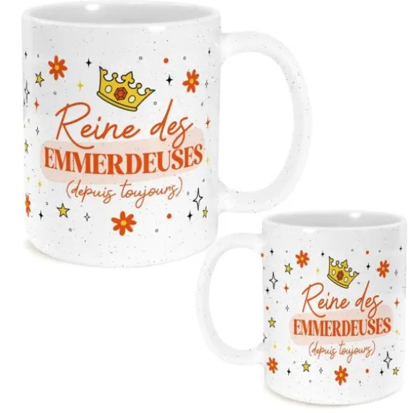 Mug à paillettes humoristique - Collection Girls Club - Modèle au choix