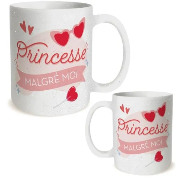 Mug à paillettes humoristique - Collection Girls Club - Modèle au choix