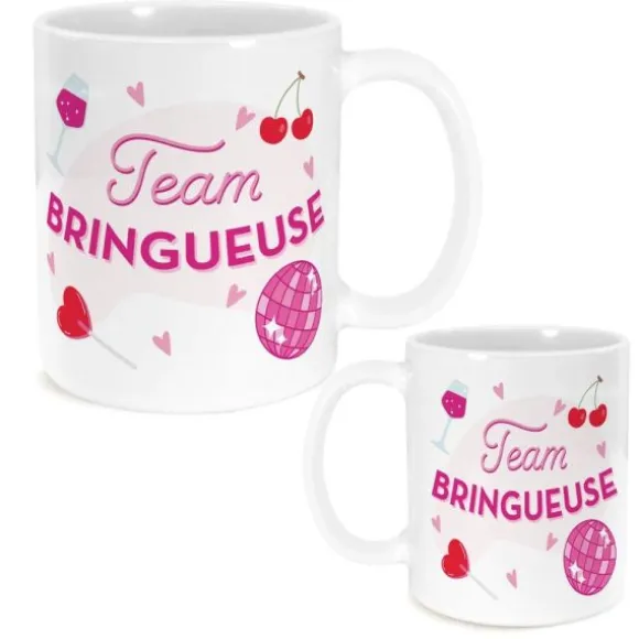 Mug à paillettes humoristique - Collection Girls Club - Modèle au choix