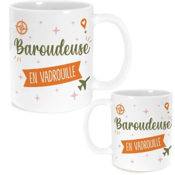 Mug à paillettes humoristique - Collection Girls Club - Modèle au choix
