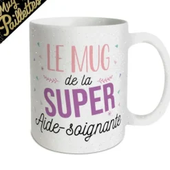 Mug à paillettes - Super Aide-Soignante