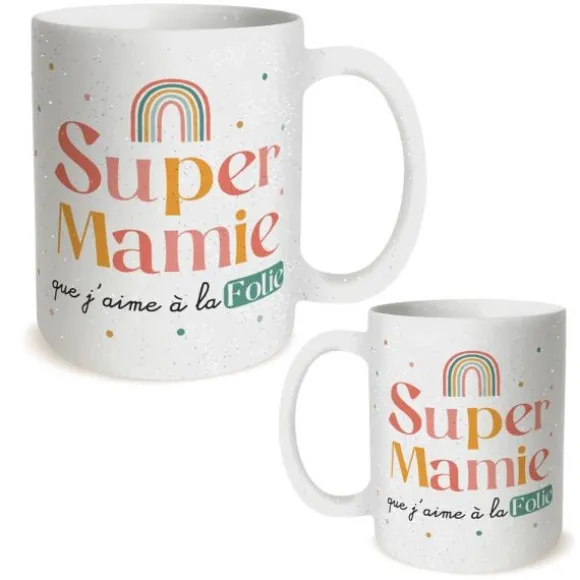 Mug à paillettes - Super Mamie