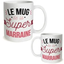 Mug à paillettes - Super Marraine