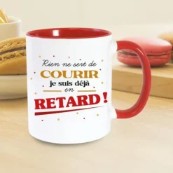 Mug rouge - Déjà en retard