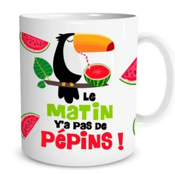 Mug Toucan - Le Matin y'a pas de Pépins !