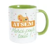 Mug vert "ATSEM, merci pour tout !" - Collection Merci pour cette année