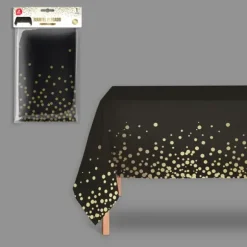 Nappe avec pois en plastique - 180 x 120 cm - Couleur au choix
