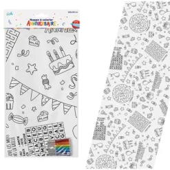 Nappe à colorier en papier - 200 x 135 cm - Collection Récréation Multicolore