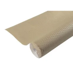 Nappe en papier gaufré toile de lin - 1,18 x 6 m - Ficelle