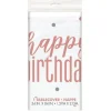 Nappe en Plastique " Happy Birthday " Prism - Glitz Rose Gold