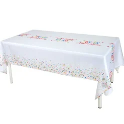 Nappe "Joyeux Anniversaire" en polyester - 145 x 240 cm - Collection Anni' Festy