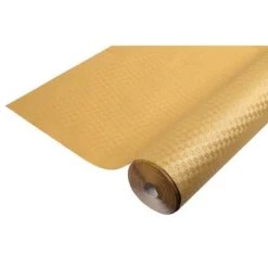 Nappe métallisée en papier gaufré toile de lin - 1,18 x 6 m - Couleur au choix