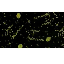Nappe Pailletée "Joyeux Anniversaire" - Vert