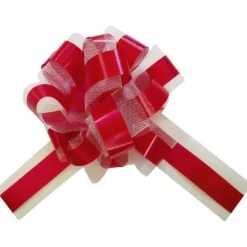 5 Noeuds automatiques en tulle - Rouge