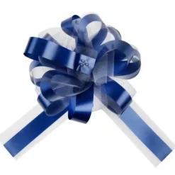 5 Noeuds Tulle Bleu Marine