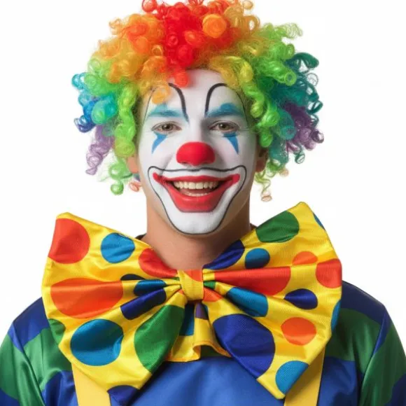 Nœud papillon jaune à pois de Clown