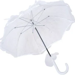 Ombrelle blanche en dentelle - 50 cm