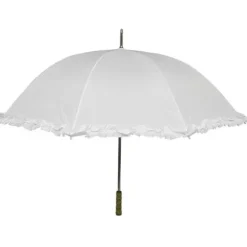 Ombrelle blanche uni en tissu