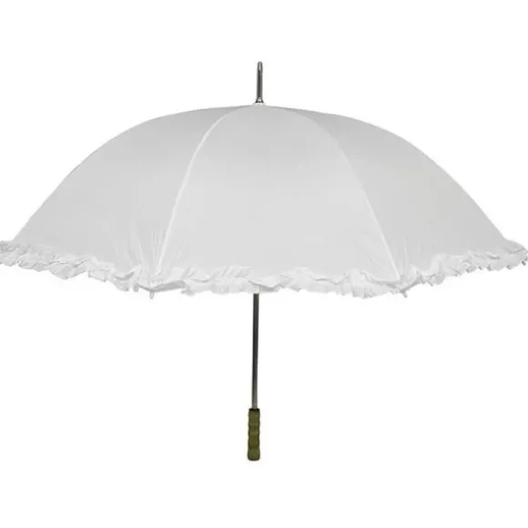 Ombrelle blanche uni en tissu