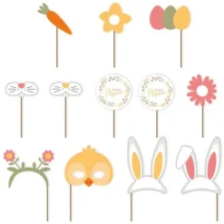 Pack de 12 accessoires pour photobooth pour Pâques