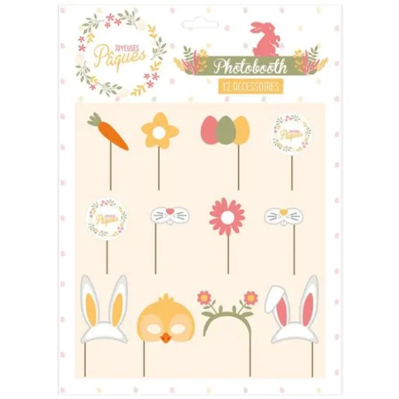 Pack de 12 accessoires pour photobooth pour Pâques