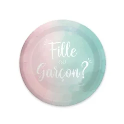 Pack de 6 assiettes - Fille ou Garçon ? - Collection Gender Reveal