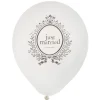 Pack de 8 ballons blancs "Just Married"