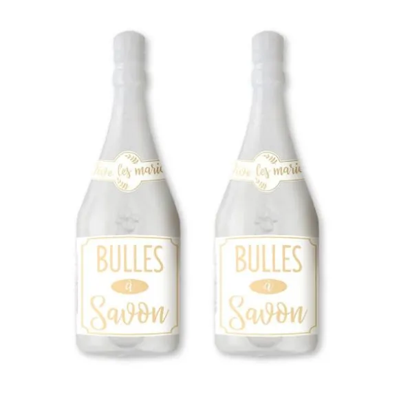 Pack de 2 bouteilles bulles de Mariage - Vive les mariés