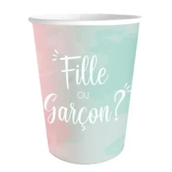 Pack de 6 gobelets - Fille ou Garçon ? - Collection Gender Reveal