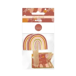Pack de 12 pics de décoration - Joyeux Anniversaire - Collection Terracotta