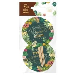 Pack de 12 pics de décoration - Joyeuse Retraite