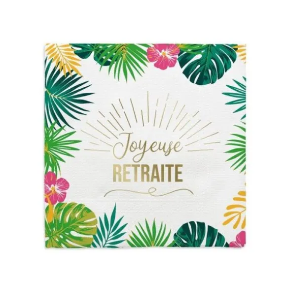 Pack de 10 serviettes - Joyeuse Retraite