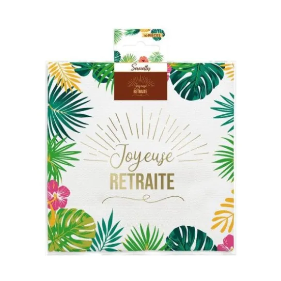 Pack de 10 serviettes - Joyeuse Retraite