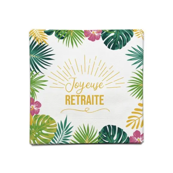 Pack de 12 serviettes - Joyeuse Retraite