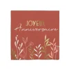 Pack de 10 serviettes - Joyeux Anniversaire - Collection Terracotta