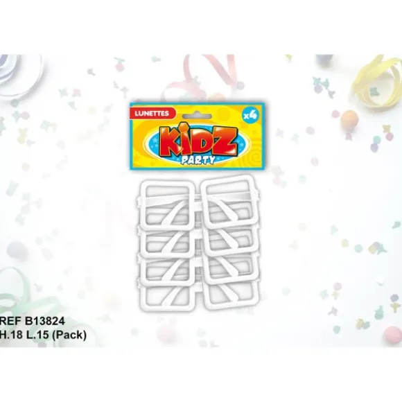 Pack lunettes enfant x4 - Carrés blancs