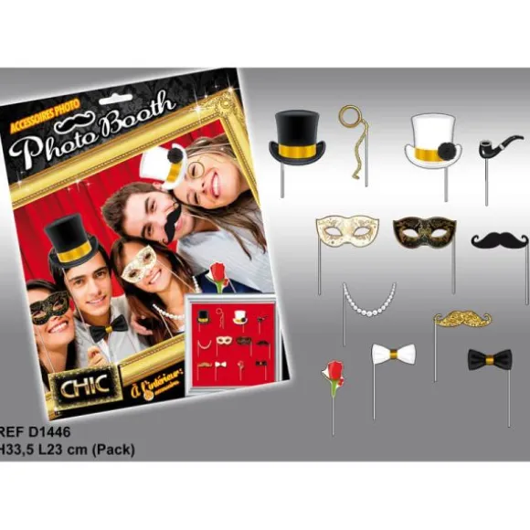 Pack Photo Booth Chic - 12 accessoires