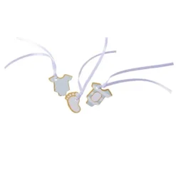 12 pailles en papier avec étiquettes - 19,5 cm - Collection Petite Merveille & Petit Trésor - Modèle au choix