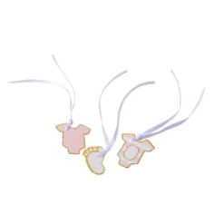 12 pailles en papier avec étiquettes - 19,5 cm - Collection Petite Merveille & Petit Trésor - Modèle au choix