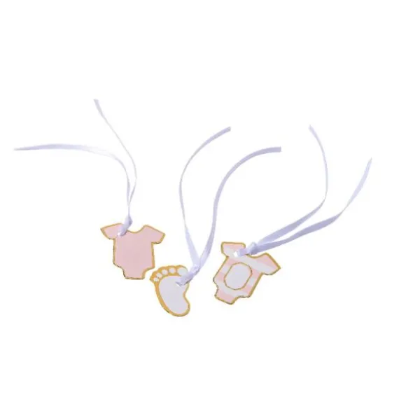 12 pailles en papier avec étiquettes - 19,5 cm - Collection Petite Merveille & Petit Trésor - Modèle au choix