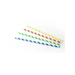 100 Pailles en Papier (FSC®) - Colorées - 23 cm