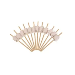 12 Pailles marque-places en carton - Collection Boho Blush et Or