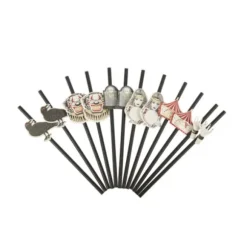12 Pailles Médaillon en carton - Cabinet de Curiosité