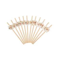 12 pailles médaillon en carton - Collection Coachella