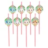 8 pailles médaillon en papier - 19,6 cm - Bangoberry ®
